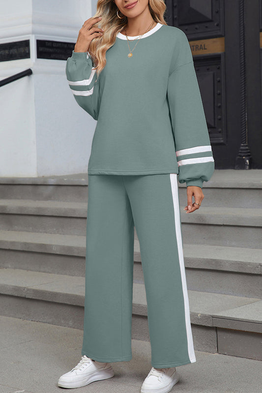 Varsity Stripe Pullover Fall Set FB