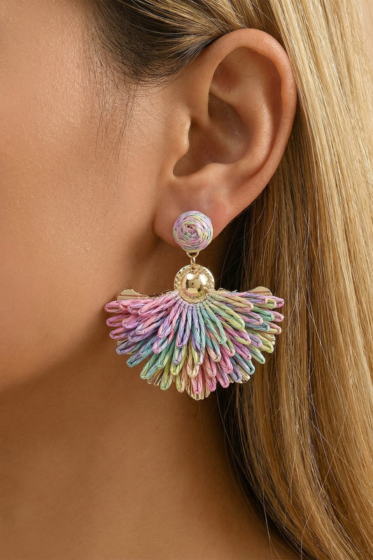 Vibrant Peacock Bohemian Earrings FB