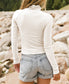 White Ribbed Knit Top LT