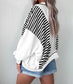 Stripe Oversized Sweatshirt LT