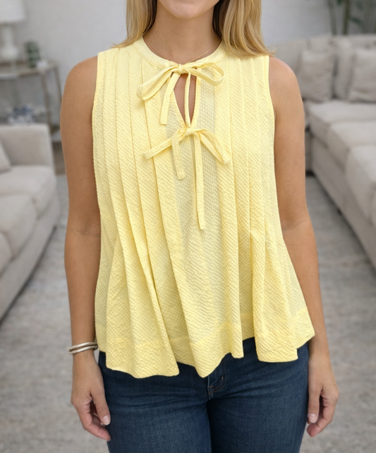 Yellow Bow Tie Top LT