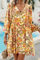 Yellow Floral Mini Dress LT