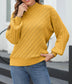 Yellow Textured Knit Sweater LT