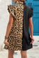 Leopard Colorblock Ruffle Dress *multiple colors* RTS