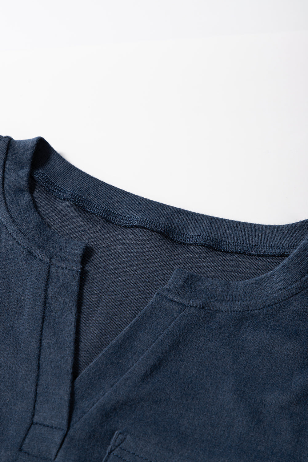 Navy Long Sleeve V-Neck Top FB
