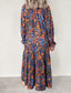Blue Floral Maxi Dress RTS