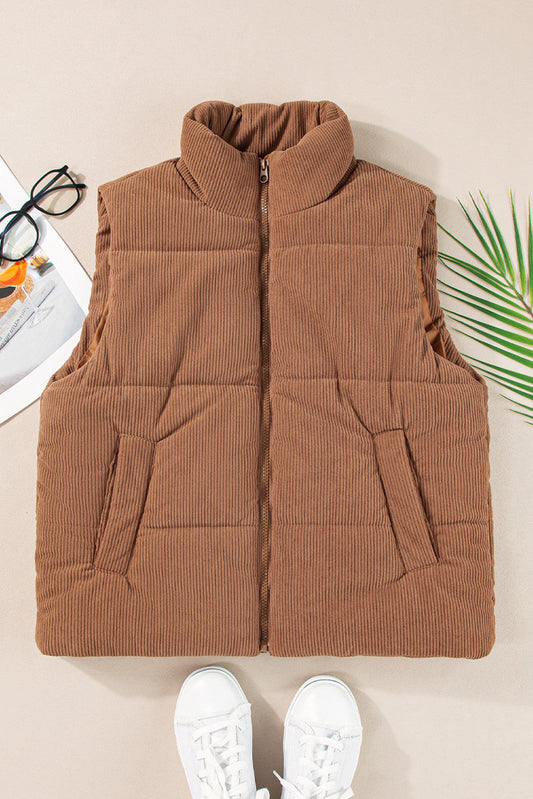 Corduroy Puffer Vest LT
