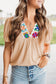 Crochet Floral V Neck Blouse RTS