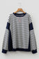 Blue Stripe Patchwork Sweatshirt LT