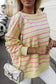 Yellow Stripe Overlap Pullover LT