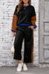 Colorblock Loose Pullover Set FB
