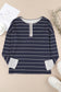 Stripe Waffle Knit Top LT
