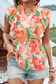 Pink Floral Ruffle Peplum Top RTS