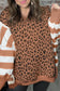 Stripe Leopard Plus Size Top FB