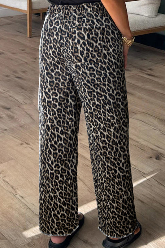 Leopard Loose Leg Jeans LT