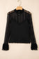 Black Lace Flounce Top LT