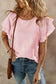 Crinkle Flutter Sleeve Top *multiple colors* RTS