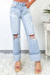 Distressed Light Wash Jeans FB