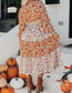 Khaki Floral Ruffled Midi LT