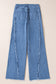 Raw Hem Flared Denim Jeans LT