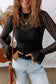 Black Lace Flounce Top LT