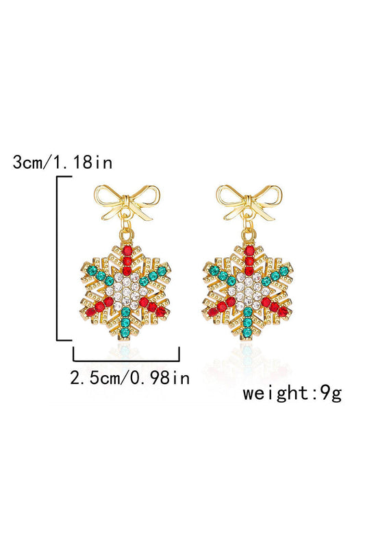 Bow Snowflake Earrings FB