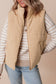 Corduroy Zip Up Puffer Vest FB
