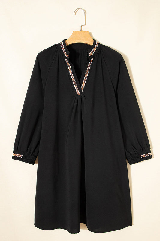 Black Trim Mini Dress October.