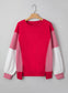 Red Striped Sleeve Sweatshirt LT