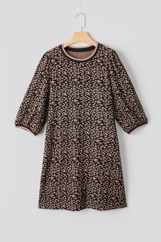 Black Leopard Mini Dress LT