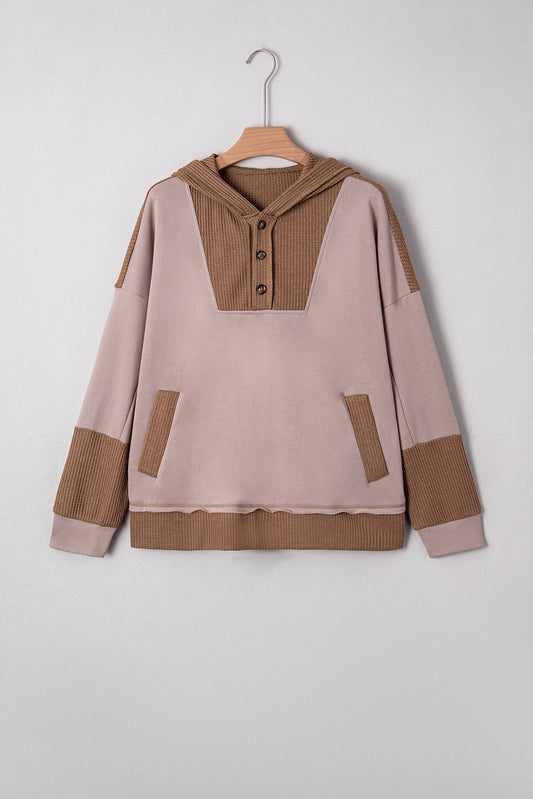 Oversize Waffle Casual Hoodie October.