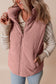 Corduroy Zip Up Puffer Vest FB
