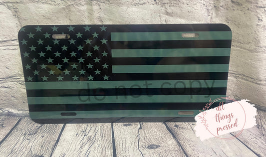 Black & Gray Freedom License Plate