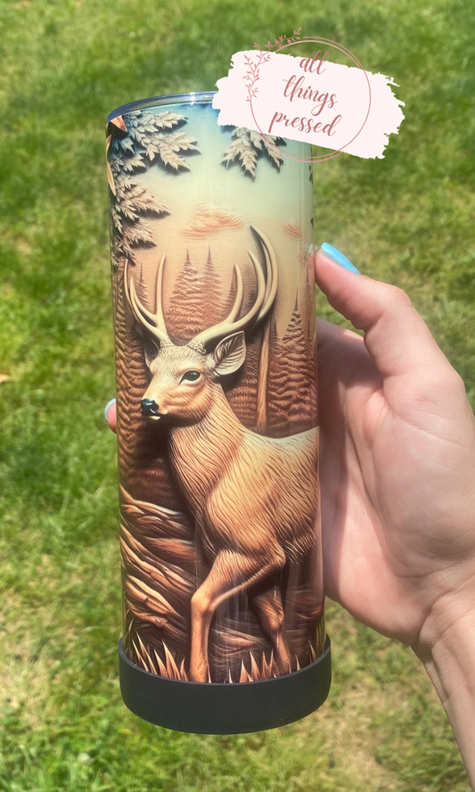 3D Deer Tumbler