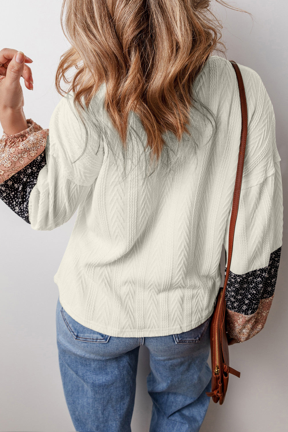 Floral Knit Drawstring Blouse November.