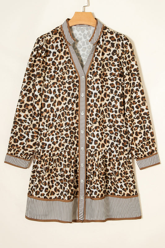 Leopard Striped Mini Dress LT