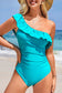 Ruffle One Shoulder Swimsuit FB