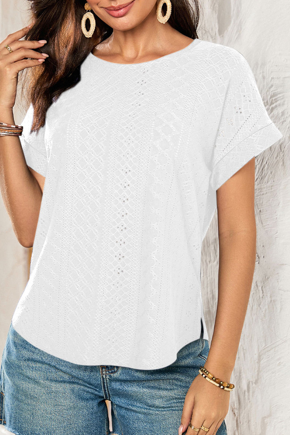 Eyelet Cuffed Top *multiple colors* LT