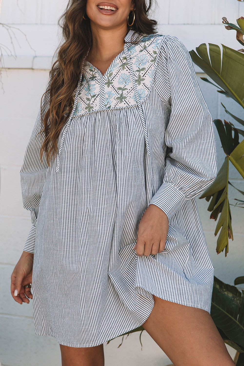 Black Stripe Floral Dress December.