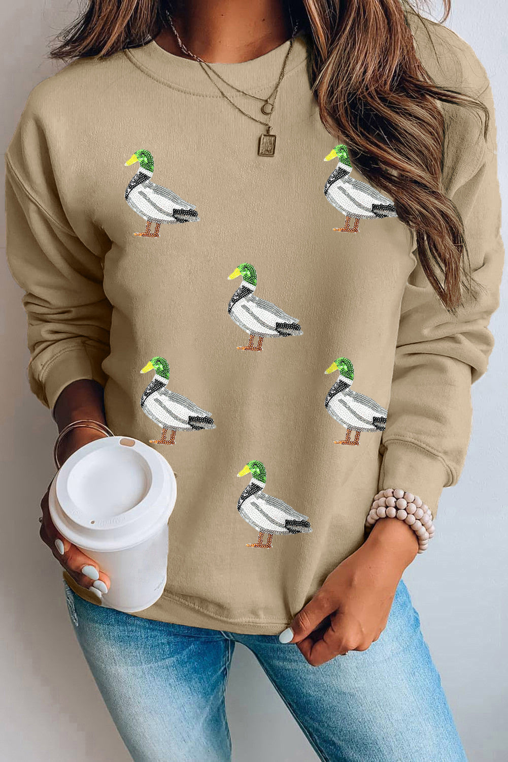 Mallard Sequin Pullover FB