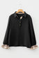 Black Leopard Collar Blouse RTS