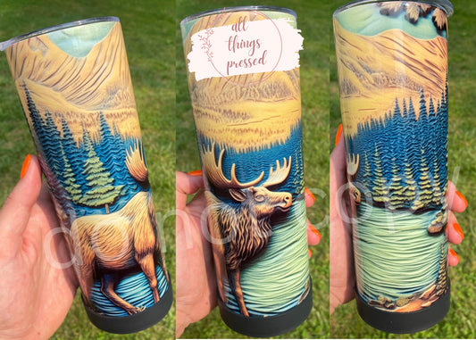 3D Moose Tumbler
