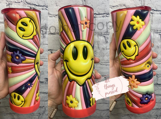 Twisted 3D Smiley Tumbler