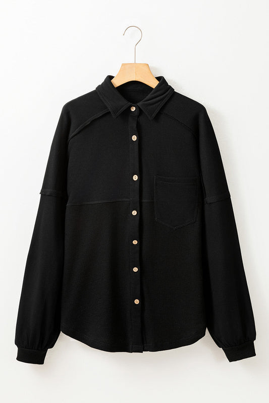 Waffle Knit Shacket FB