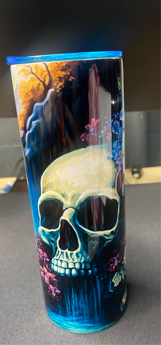 Waterfall Skull Tumbler