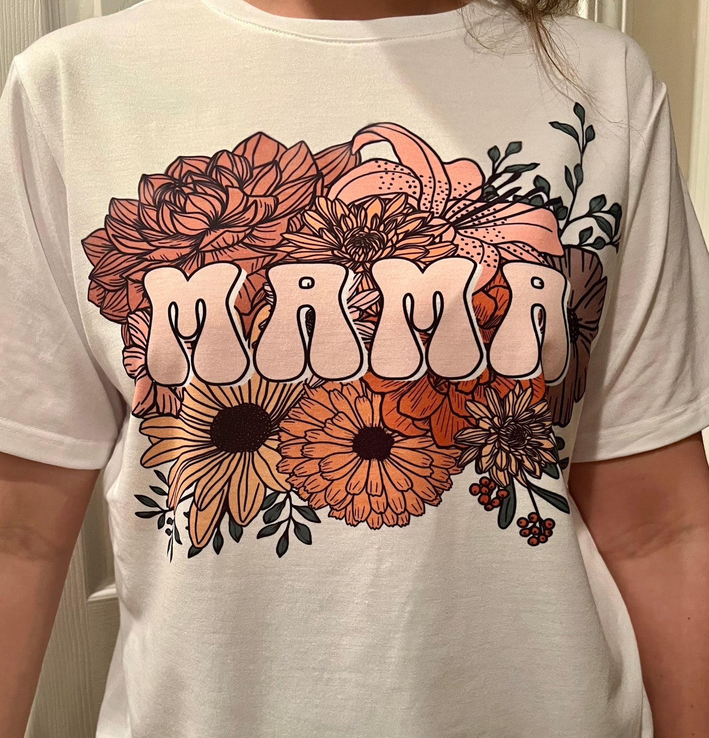 Mama Floral Poly T-Shirt