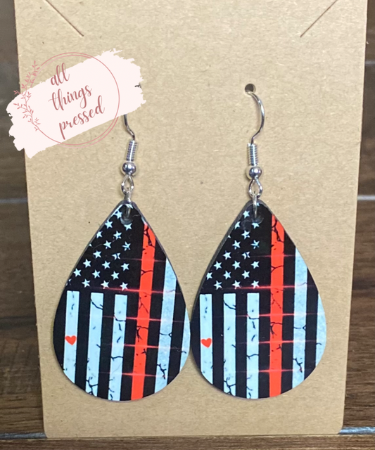 Red Line Earrings